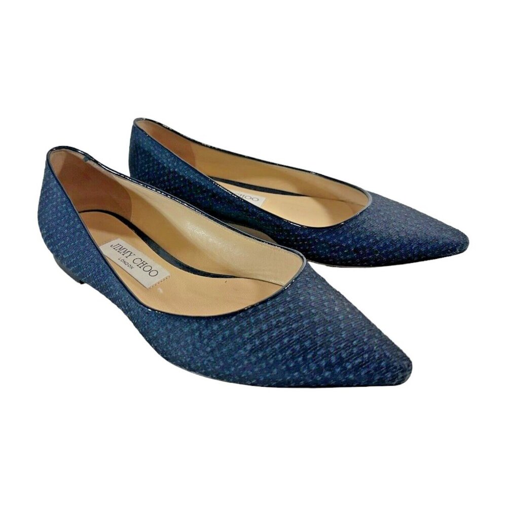 Jimmy Choo Size Eu 36 Us 6 Romy Python Print Deni… - image 1